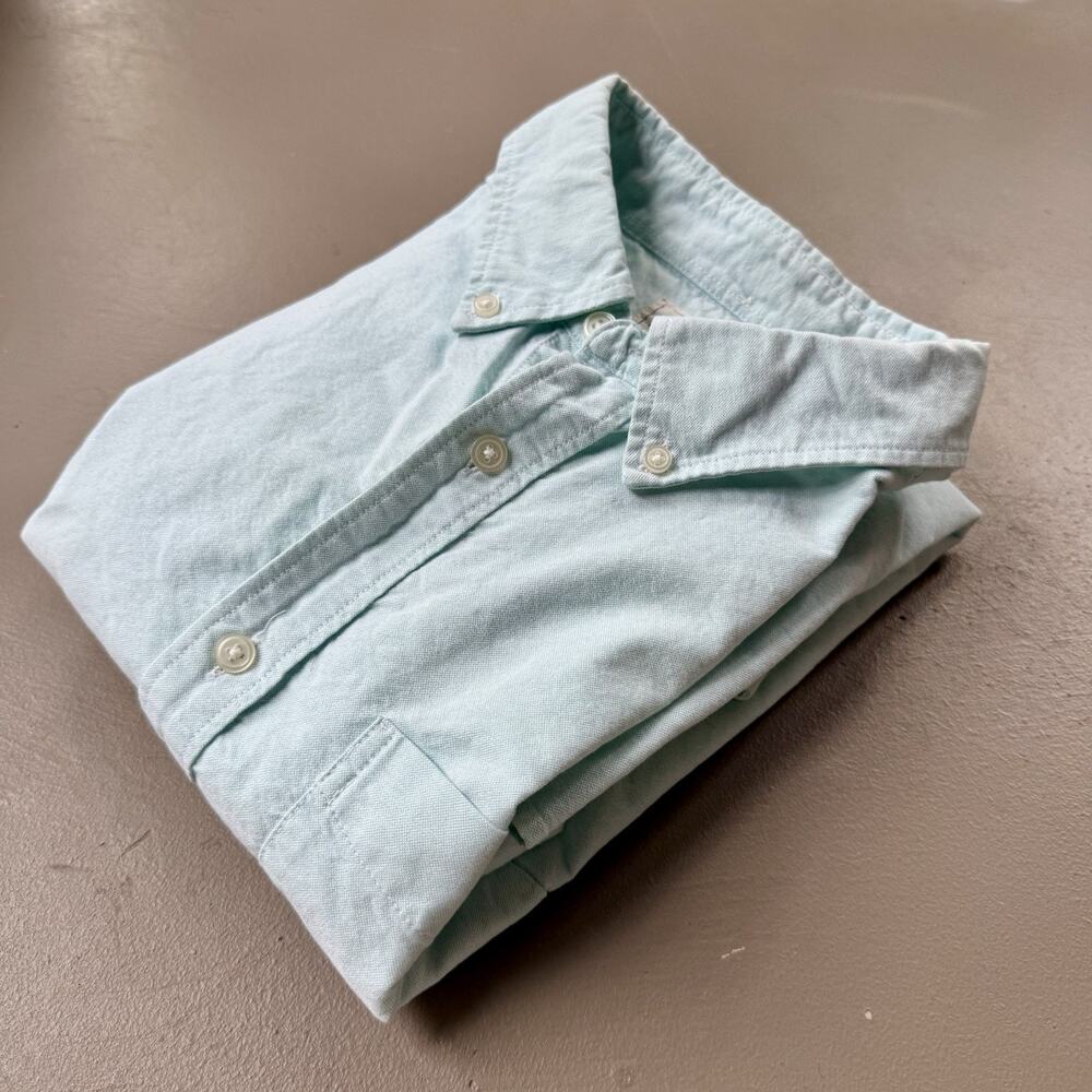 Gap 100% Cotton Oxford Shirt LARGE Office Button Down Blue